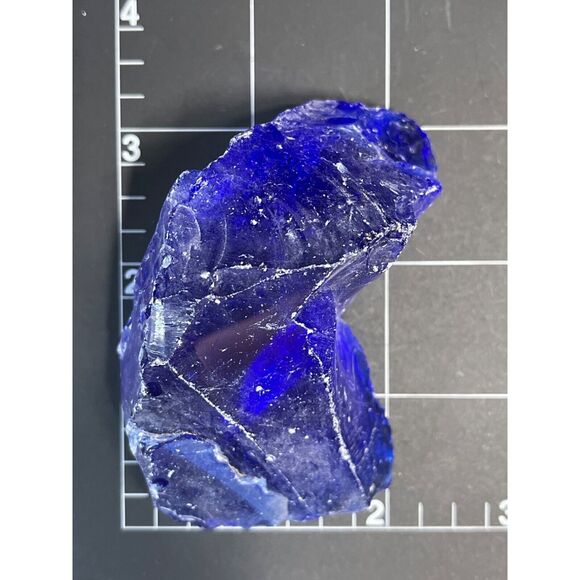 Cobalt Blue Art Glass Cullet Translucent Slag #5L134 - Picture 6 of 6